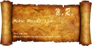 Mohr Rozália névjegykártya