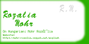 rozalia mohr business card